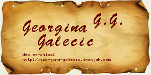 Georgina Galečić vizit kartica